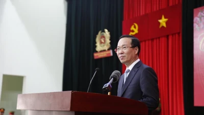 Chủ tịch nước Võ Văn Thưởng thăm, chúc tết Phòng Cảnh sát PCCC&CNCH,Công an TP HCM.