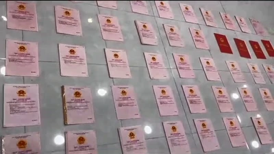 Công an TP.HCM thu giữ két sắt chứa 80 sổ đỏ sau khi khám nhà Ngân 98