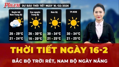 Thời tiết ngày 16-2: Bắc Bộ trời rét, Nam Bộ ngày nắng