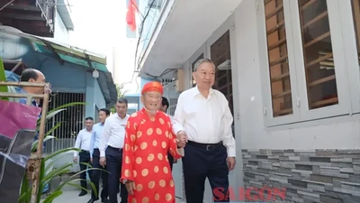 Tổng Bí thư Tô Lâm thăm, chúc Tết nhà nghiên cứu Nguyễn Đình Tư