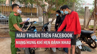 Mâu thuẫn trên Facebook rồi mang hung khí để đánh nhau