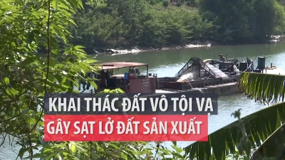 Cần xử lý nghiêm việc khai thác cát quá mức khiến đất sạt lở
