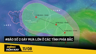 Nóng hôm nay: Bão số 2 gây mưa lớn ở các tỉnh phía Bắc