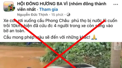 Xuất hiện thông tin sai sự thật vụ sập cầu Phong Châu