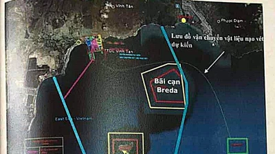 Cấp phép đổ 1 triệu m3 bùn thải xuống biển Vĩnh Tân