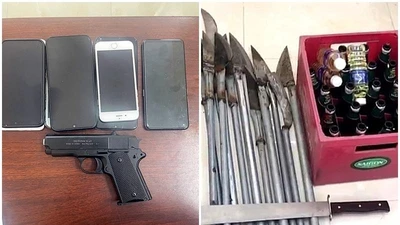 Cảnh sát ngăn kịp 2 nhóm chuẩn bị hỗn chiến bằng súng, dao, bom xăng 