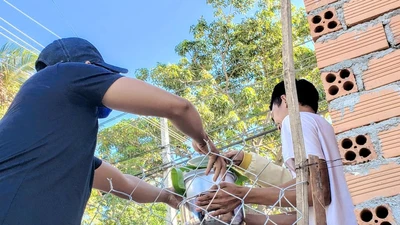 Chợ lưu động giá rẻ phục vụ khu cách ly thôn Văn Lâm 3