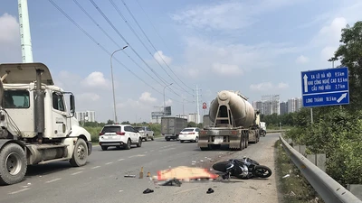 Quận 9: Xe bồn ôm cua cán chết người đi xe máy