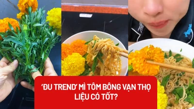 Bác sĩ nói gì trước trào lưu ăn mì tôm cùng bông vạn thọ?
