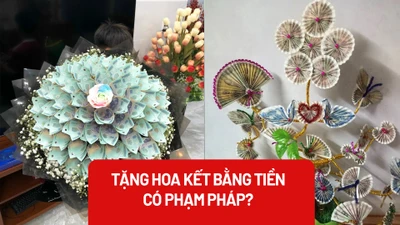 Tặng hoa kết bằng tiền, coi chừng vi phạm pháp luật