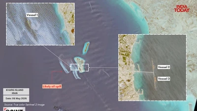 Dầu tràn loang gần đảo Kharg ở eo biển Hormuz