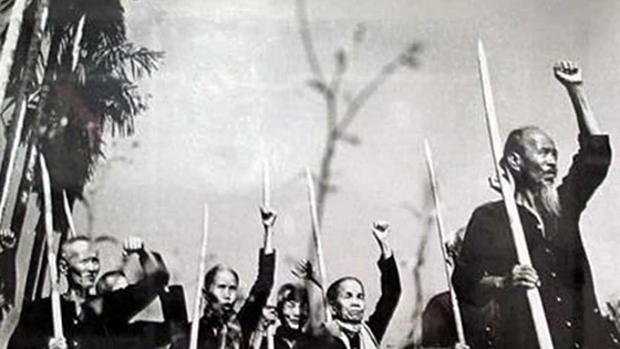 Nhân dân Nam bộ nổi dậy kháng chiến chống Pháp. Ảnh tư liệu