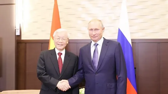 Tổng Bí thư Nguyễn Phú Trọng chúc mừng Tổng thống Nga Vladimir Putin