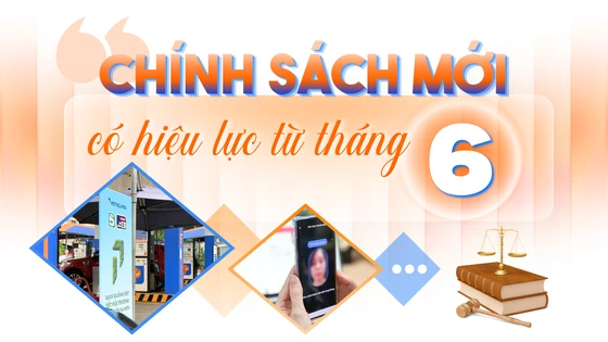 Infographic: Loạt chính sách mới có hiệu lực từ tháng 6-2026