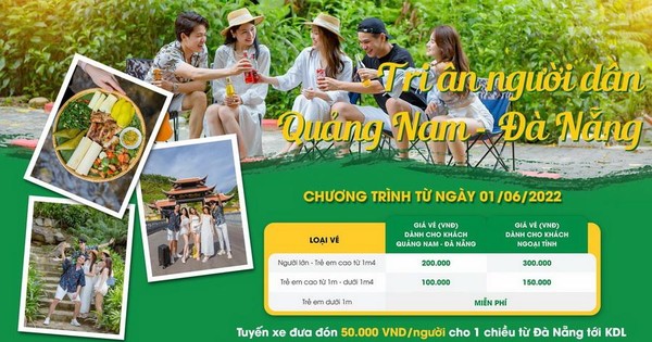 Khu du lịch sinh thái Cổng Trời Đông Giang: Giảm giá vé cho người dân Quảng Nam - Đà Nẵng