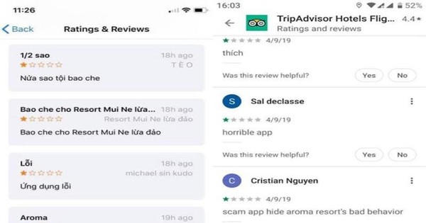 TripAdvisor bị người Việt đánh giá 1 sao vì vụ Aroma Resort