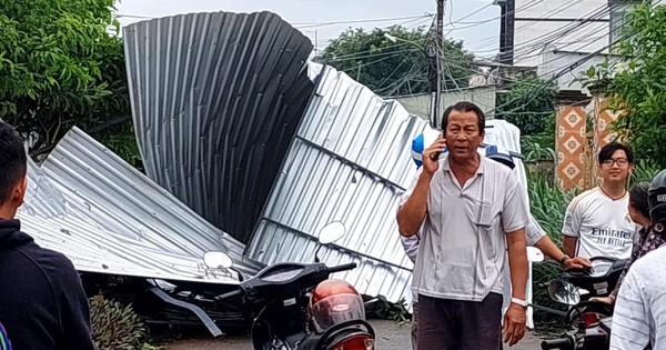 More than 40 houses in Dat Do have their roofs torn off and damaged by tornadoes