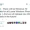 Các máy Lumia dùng Windows Phone 8 được update lên Windows 10