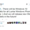 Các máy Lumia dùng Windows Phone 8 được update lên Windows 10