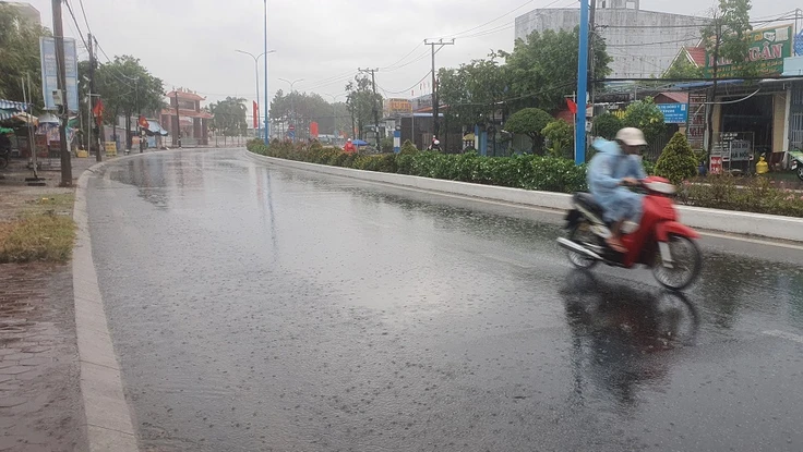 Cà Mau, Bạc Liêu có mưa giải nhiệt trên diện rộng
