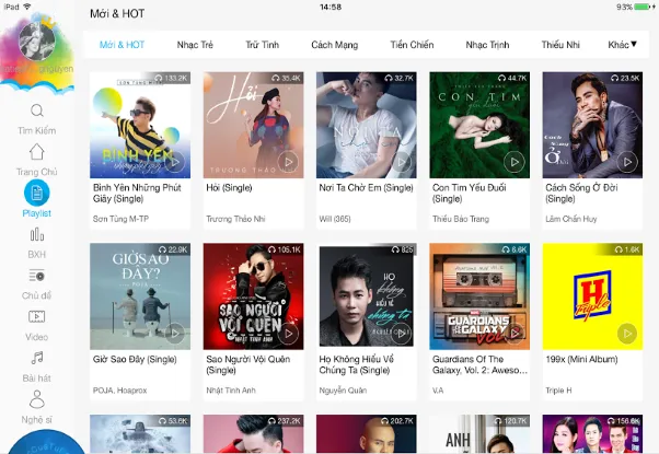 NhacCuaTui 6.0 giao diện mới tùy biến theme