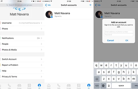 Đăng nhập nhiều tài khoản Facebook trên iPhone