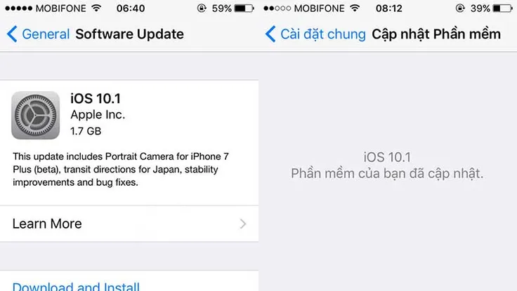 iOS 10.1 gặp lỗi nghiêm trọng