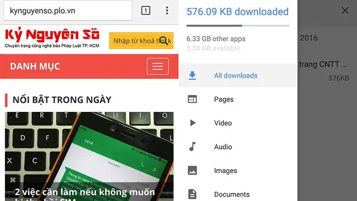 Tải toàn bộ dữ liệu trang web để xem offline
