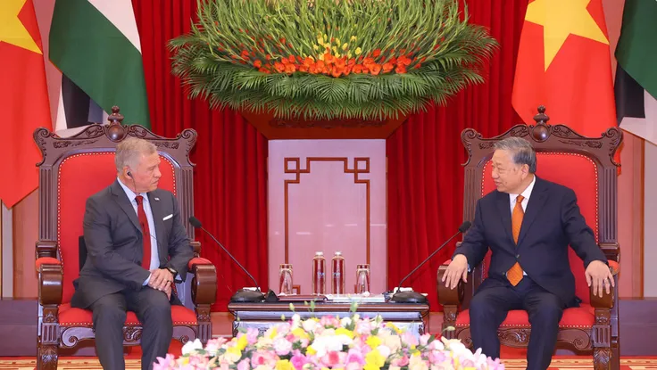 Tổng Bí thư Tô Lâm tiếp Quốc vương Jordan Abdullah II Ibn Al-Hussein