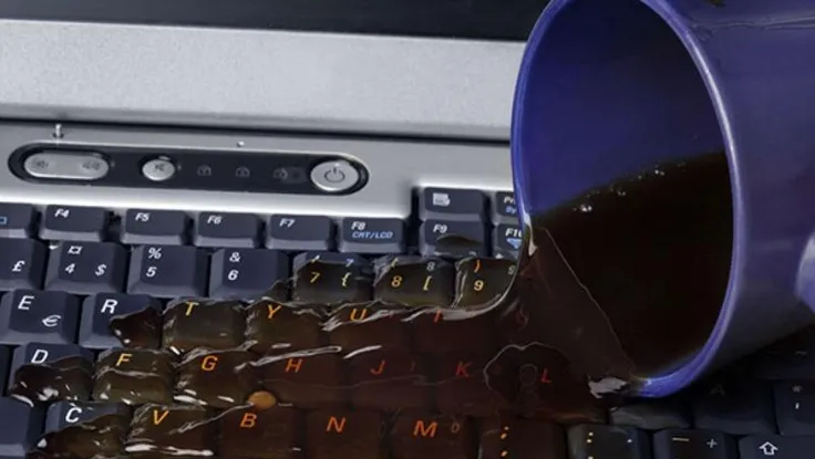 Vô tình đổ nước lên laptop, cần phải làm gì? 