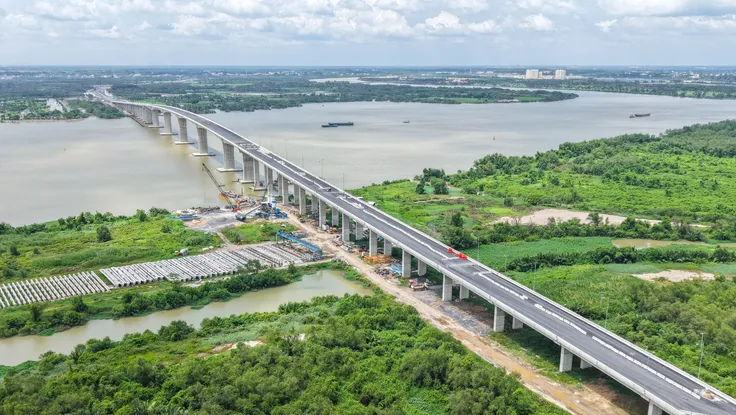 Cận cảnh cầu Nhơn Trạch vượt tiến độ, dự kiến thông xe ngày 19-8