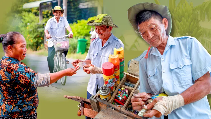 Người đàn ông 30 năm đạp xe ‘Ai bơm quẹt gas đây!’