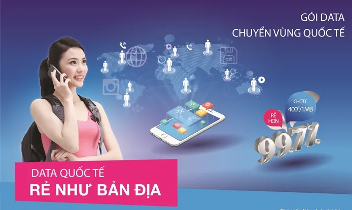 VinaPhone giảm 99,7% cước Data Roaming tại 6 nước