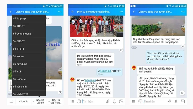 Tỉnh Cà Mau ứng dụng Zalo để phục vụ nhân dân