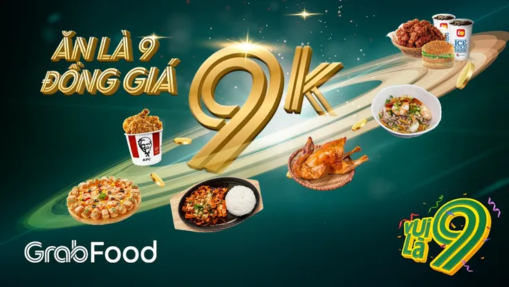 Ăn uống thỏa thích, đặt xe thả ga với gói ưu đãi 9.000 đồng