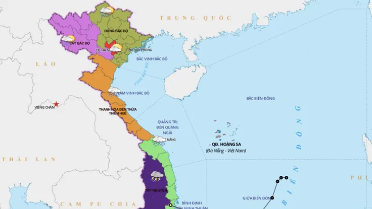 Cách theo dõi tình hình mưa gió tại vùng áp thấp bằng Zalo