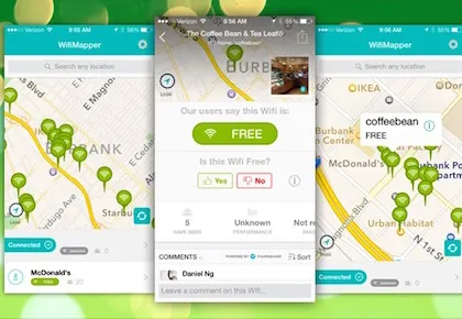 Dùng iPhone để tìm hàng triệu điểm Wi-Fi miễn phí