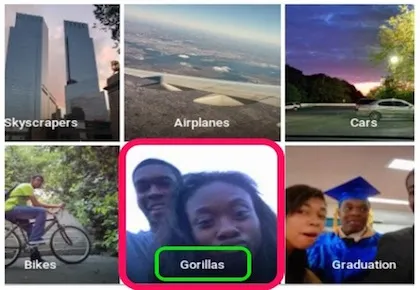 Google Photo nhận nhầm người da màu là khỉ đột