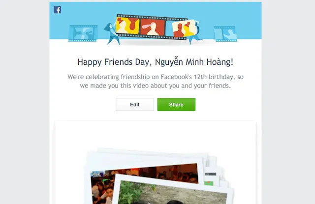 Trải nghiệm tính năng Friends Day mới của Facebook