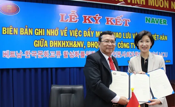 NAVER và ĐH KHXH & NV phối hợp thúc đẩy văn hóa Việt - Hàn