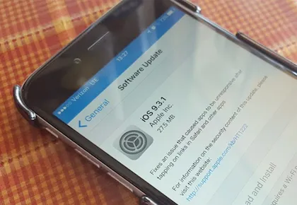 Apple phát hành iOS 9.3.1 để sửa lỗi treo máy
