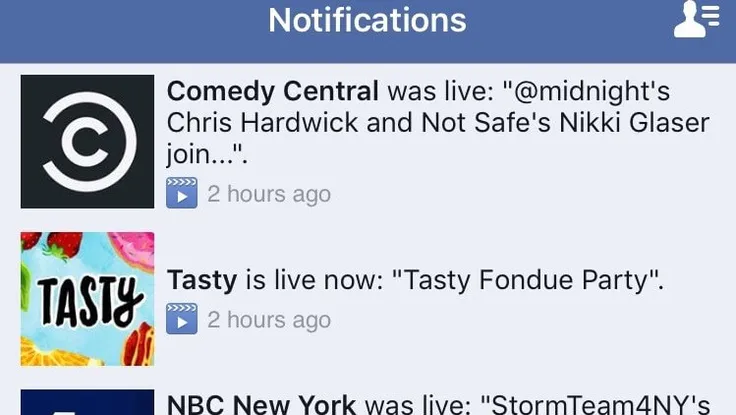 Tắt các thông báo khi có người trực tiếp video trên Facebook 