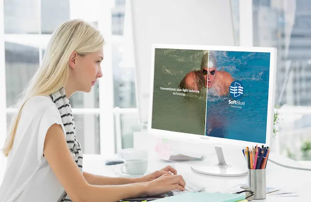 Phillips giới thiệu màn hình máy tính với công nghệ SoftBlue