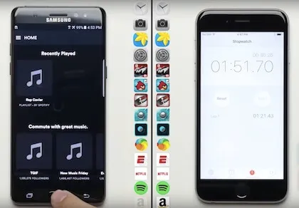 Galaxy Note 7 vẫn kém xa iPhone 6S
