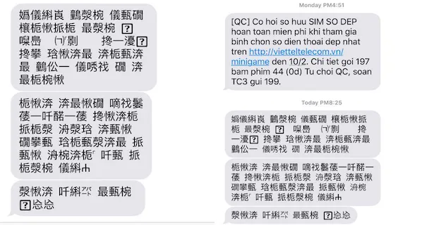 Người dùng Viettel hoang mang khi nhận tin nhắn lạ