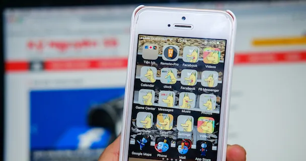 Cách cài đặt theme Pikalong, Tiểu cương thi cho iPhone