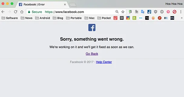 Facebook và Messenger gặp sự cố không thể truy cập