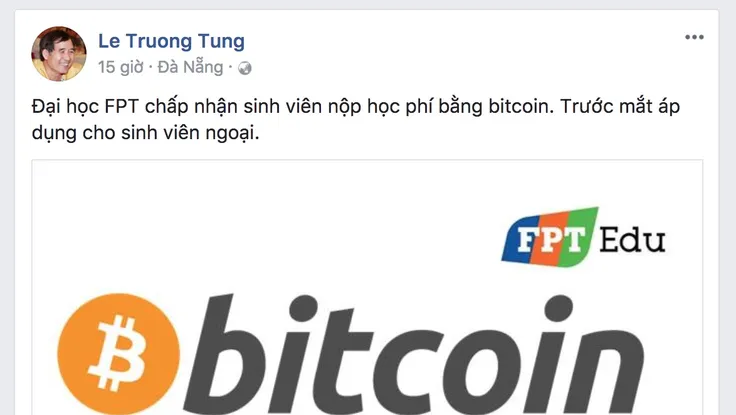 ĐH FPT gây sốc vì bất ngờ thu học phí bằng bitcoin
