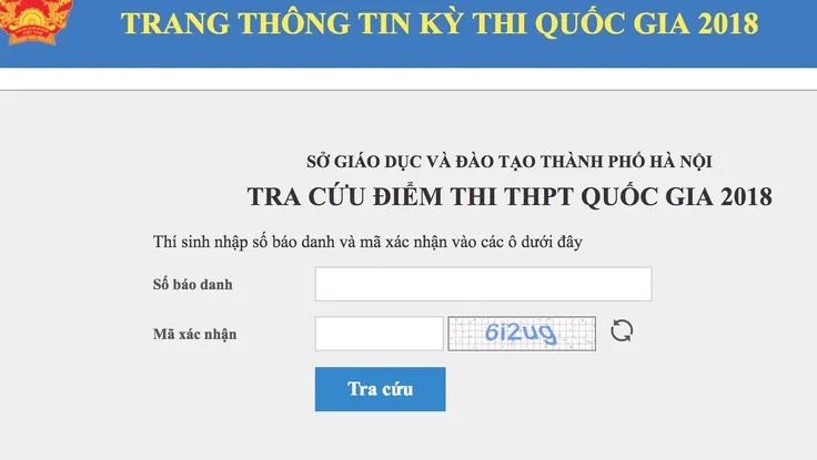 Cách tra cứu điểm thi THPT 2018 tại 63 tỉnh, thành