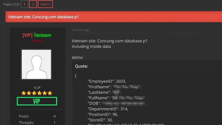 Hacker công bố có trong tay dữ liệu của nhiều shop bán hàng 